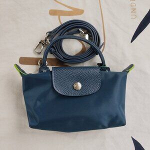Longchamp Ocean Green Mini Tote Crossbody Bag